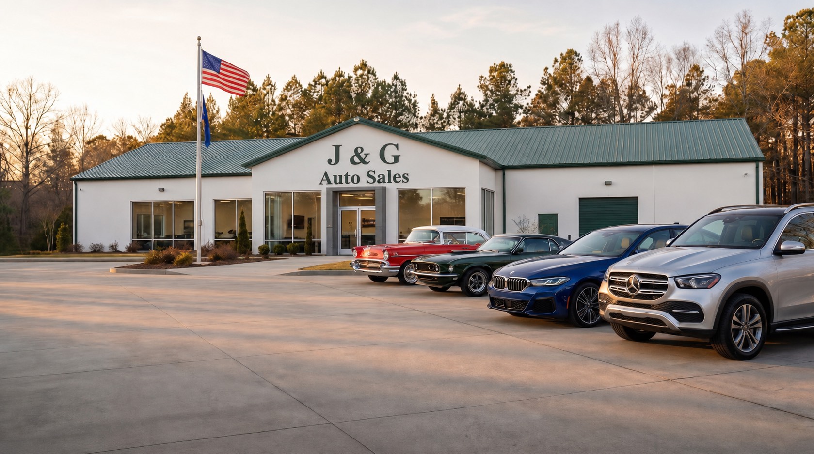Cars in showroom